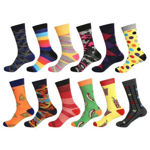 Herren Anzugsocken Funky Mode Freizeit Baumwolle 12 Paar Größe 10-13 - Bild 19 von 20