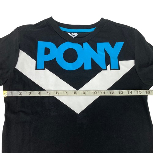 Camiseta gráfica de manga corta para niños talla 12 marca pony negra, azul nueva sin etiquetas - Imagen 6 de 12