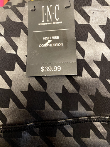 INC Women's Compression Houndstooth Leggings - Black - Multiple Sizes - Picture 3 of 3