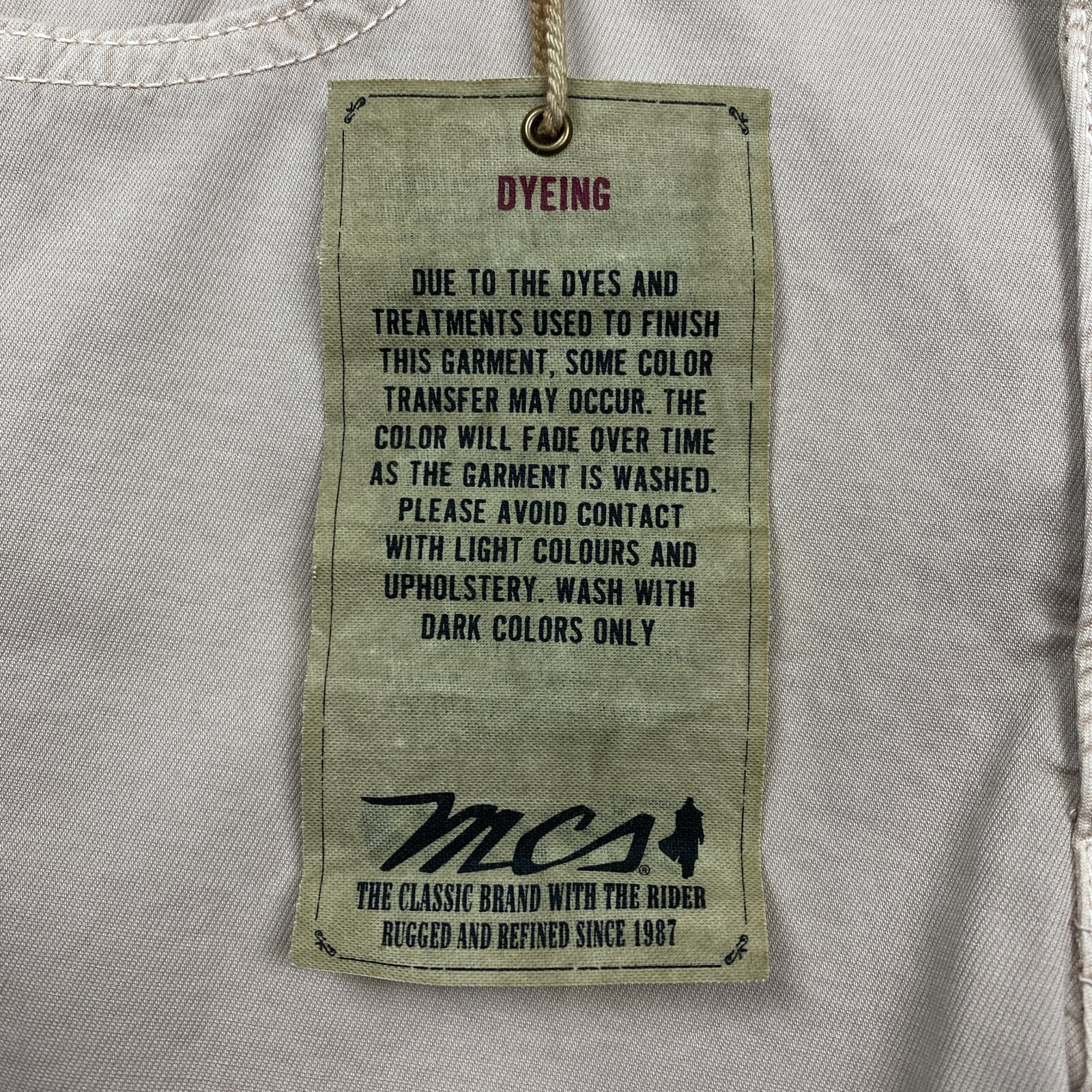 MCS Marlboro Classics Trousers Beige Regular Tapered Stretch Men's W29 L34 BNWT image 8