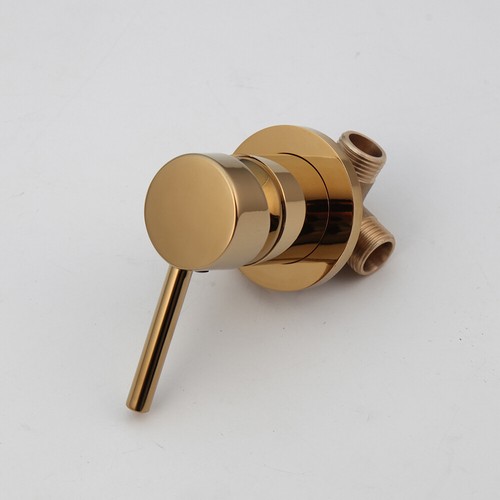 Golden Bathtub Shower Spray Fauet Set Single Handle Wall Mounted Brass Mixer Tap - Picture 4 of 9