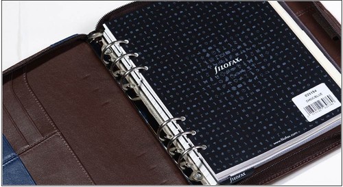 Filofax Nappa Organizador Personal Cremallera Planificador Libro Diario Cuero Negro 025150 Nuevo - Imagen 6 de 8