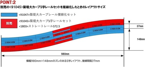 TOMYTEC TOMIX 91047 Juego de rieles curvos grandes terraplén envío gratuito nuevo Japón FS JAPÓN - Imagen 4 de 4