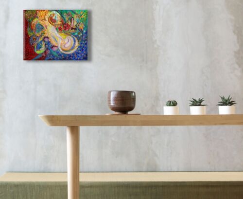 Based on Psalm 150 Chagall-style a limited edition ready-to-hang canvas print - Picture 6 of 6
