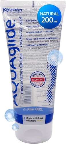 Original AQUAglide 200 ml lubricante natural, lubricante transparente y vegano