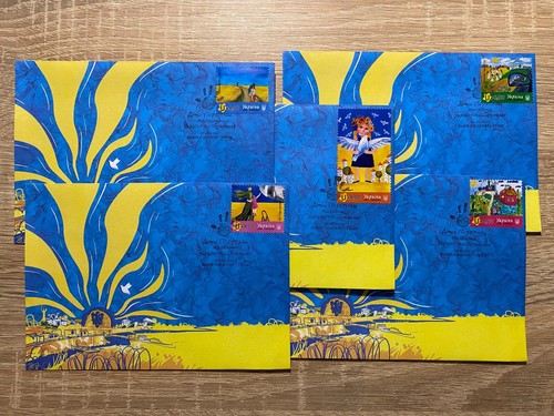 Ukraine 2023 Set "Kinder des Sieges ziehen die Ukraine der Zukunft" (Lwiw) - Bild 1 von 3