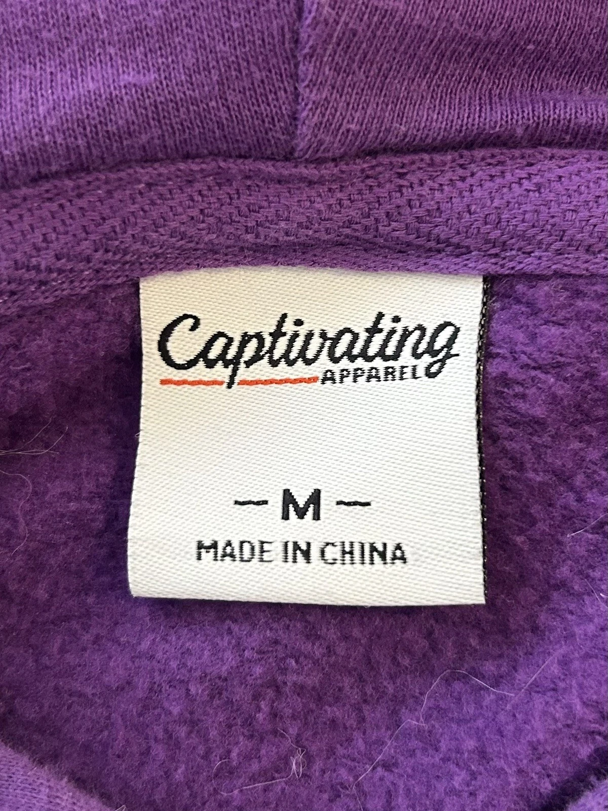 VETEMENTS Felpa con cappuccio LSU nuova con etichette taglia M viola