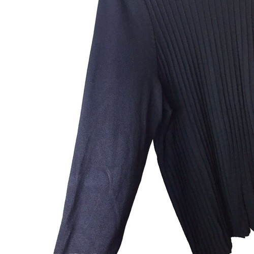 NWT NY Collection Women's Black Long Sleeve Rib Pattern Sweater Size 3X - Picture 6 of 8