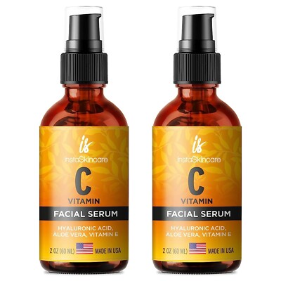 Vitamin C Serum for Face with Hyaluronic Acid Vitamin E Best Skin Anti-Aging 