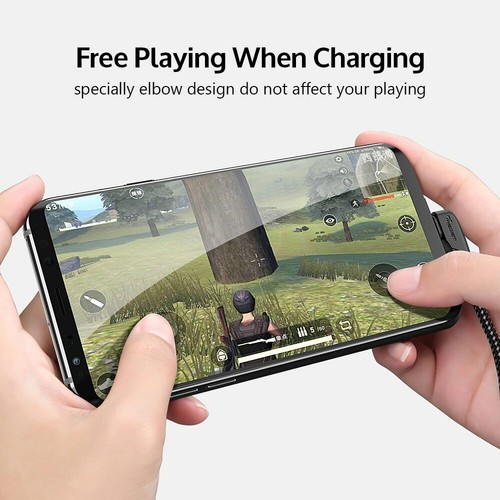 TIEGEM USB C 90 Degree Elbow Design Fast Charge Cable Black White Red 0.3m - 3m - Picture 7 of 11