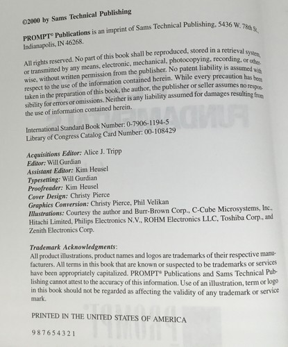 Sams Technical Publishing Presents DVD Player Fundamentals 1st Ed 2000 Manual - Picture 3 of 12