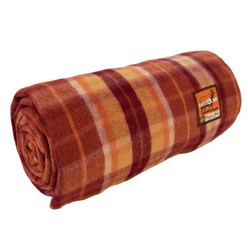 Pumpkin Spice Classic 80% Wool Blanket 84" x 60" - Picture 3 of 6