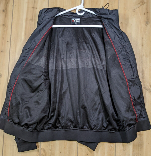 Vintage Y2K SouthPole Windbreaker Jacket Black Adult Mens Large - Picture 5 of 14