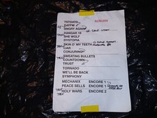MEGADETH Destroy All Enemies Tour 8/12/2024 Auburn,WA Concert SET LIST Setlist