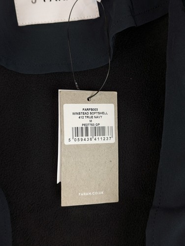 Farah Winstead Water Repellent Soft Shell Jacket - Size Medium - Navy - RRP £90 - Picture 9 of 9