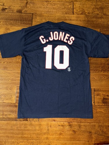 CHIPPER JONES ATLANTA BRAVES #10 Majestic T-shirt Size Adult Medium Vintage - Picture 3 of 7