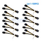 Lot NVIDIA Dual 6 Pin Female to 8 Pin Male Power PCIe Video Card Power Y Cable