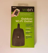 WiOn 50049 Outdoor Wi-Fi Control Electrical Devices from anywhere 2-Outlets