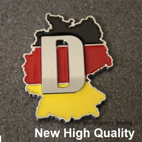 DEUTSCHLAND Deutsch D Deutschland Karte Flagge Auto Abzeichen Emblem Aufkleber Aufkleber Stiefel 112 - Bild 1 von 3