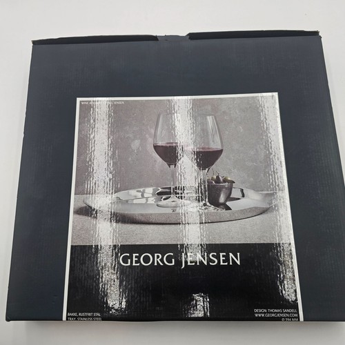 Georg Jensen Stainless Steel Bar Serving Tray 15.5" - Picture 2 of 3