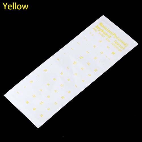 Self-adhesive PVC Russian Letters Keyboard Stickers Transparent Cover Sticker - Photo 13/17