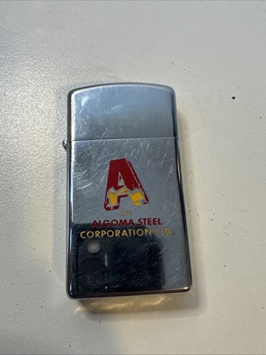 1983 Zippo Advertising Slim The Alfone Steel Corporation Ltd Nice - Picture 1 of 11