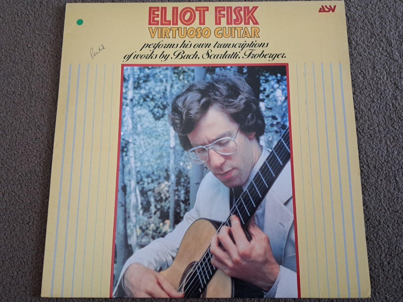 Eliot Fisk ‎– Virtuoso Guitar - LP/Record - ASV ‎– ALH 945 - UK - 1984
