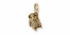 Guinea Pig Charm Jewelry 14k Gold Handmade Piggie Charm GP3-CG