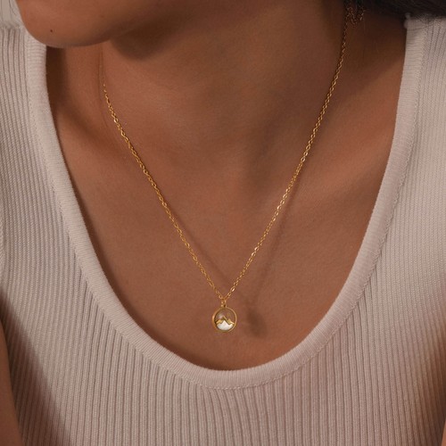Elegant Mountain Style gold plated Necklace -With Beautiful Travel Jewelry Box - Picture 5 of 7