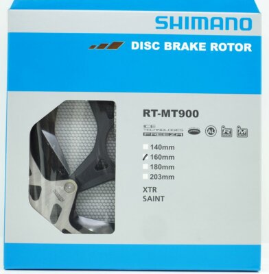 Shimano XTR RT-MT900-L ICE-TECH Center Lock Disc Brake Rotor 203mm w//LockRing