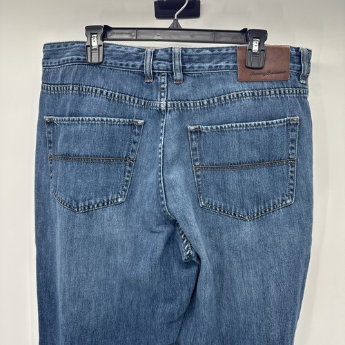 Pantalones de mezclilla Tommy Bahama para hombre 38x34 azul calce clásico rectos lavado medio - Imagen 6 de 14