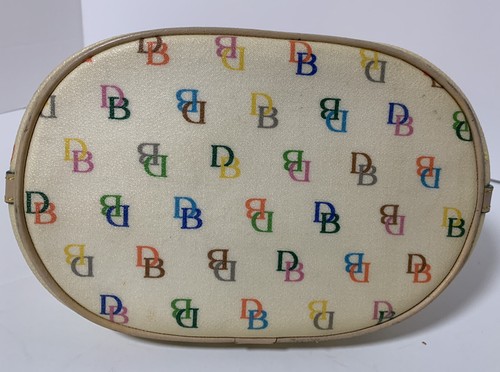 Dooney And Bourke Womens Purse Signature Logo Hobo Bag Colorful Leather Trim  - Picture 4 of 4