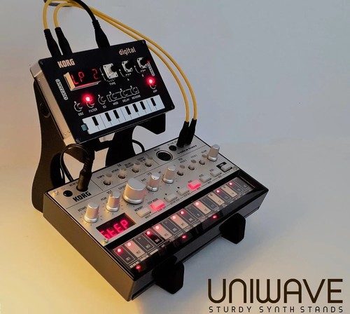 UNIWAVE Korg NTS-1 NTS-2 + Korg VOLCA or Roland Aira T8/J6 VALCHROMAT Dual Stand
