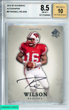 2012 SP AUTHENTIC RUSSELL WILSON #87 AUTOGRAPH ROOKIE RC BGS 8.5 AUTO 10