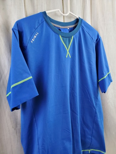 PRIMAL Athletic Shirt Mens Size XL Short Sleeve Reflective Zip Pocket  - Picture 2 of 12