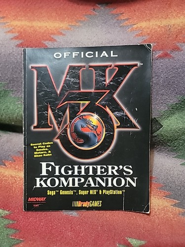 Official Mortal Kombat 3 Fighters Kompanion Brady Games  Sega SNES Playstion Mk3 - Picture 1 of 4