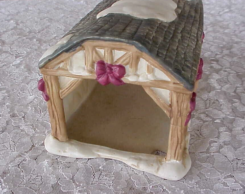 Vintage Village Covered Bridge & Horse Drawn Sleigh Accessory 7 1/2" L Christmas - Picture 4 of 13