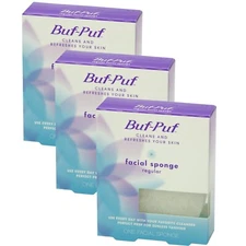 Buf-Puf Regular Facial Sponge ( 3 pack ) blue