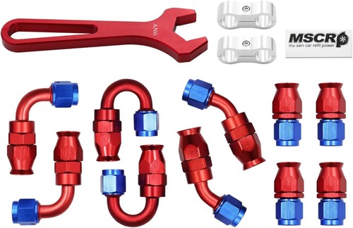 Kit de manguera de línea de combustible Pro AN6 20 FT PTFE acero inoxidable trenzado 3/8" 8,73 mm - Imagen 23 de 23
