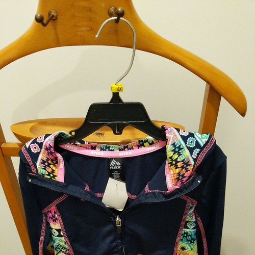 RBX Girls HOODED BLUE JACKET sz. LARGE 6X NWT - Picture 2 of 3