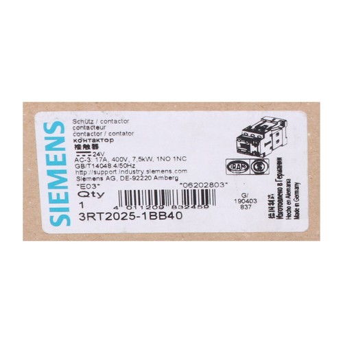 Siemens 3RT2025-1BB40 New NFP - Picture 2 of 10