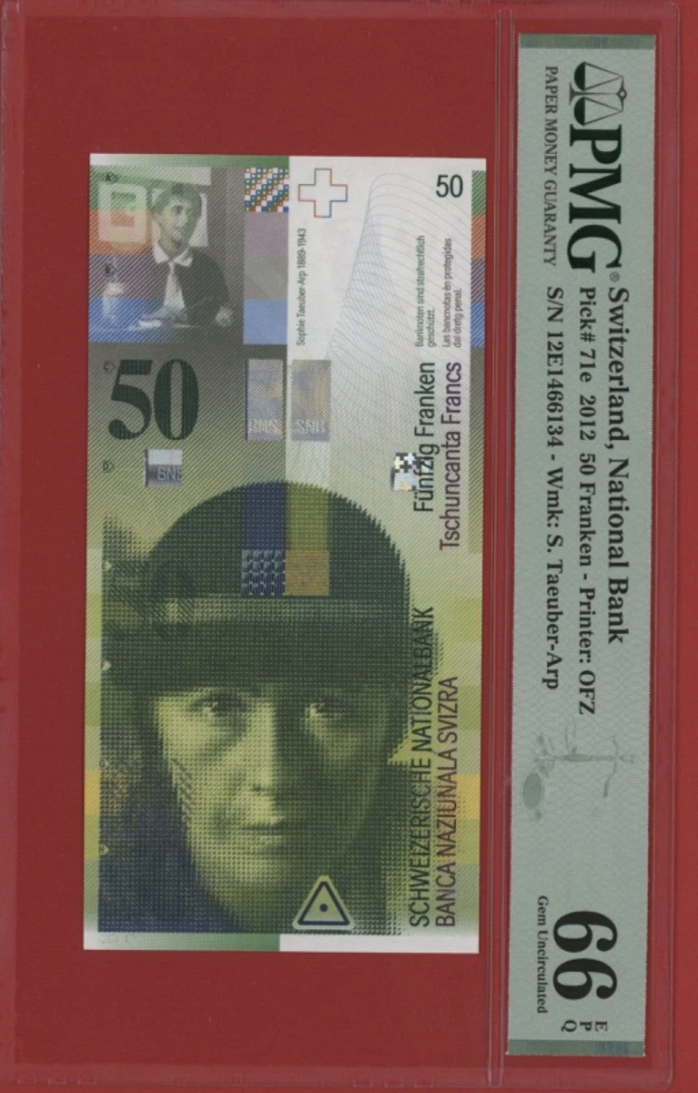 完全未使用級 1986年 PMG 64 EPQ フランス France PMG Swiss Paper Money for sale | eBay