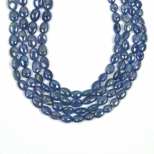 Pietra preziosa tanzanite naturale perline ovali 16 pollici filo 3X4-7x10 mm matrimonio regalo - Foto 1 di 4