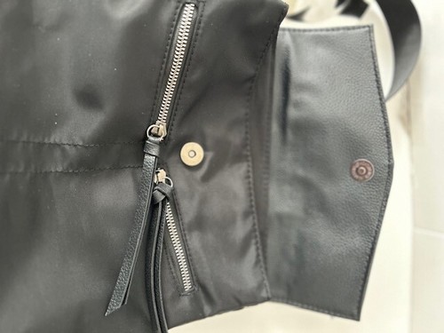 Botkier New York Faux Leather and Fabric Black Backpack - Picture 16 of 17