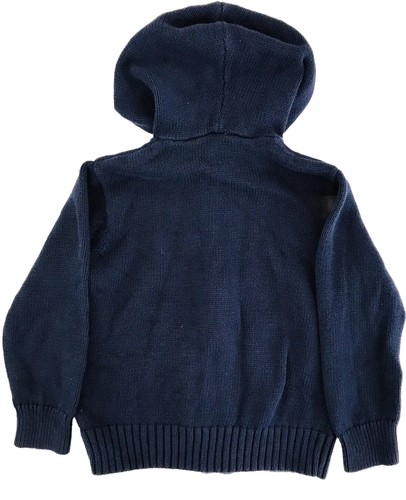 Old Navy Girls Hoodie Sweater Cardigan Jacket Size 5 Long Sleeve Navy Blue - Picture 2 of 6
