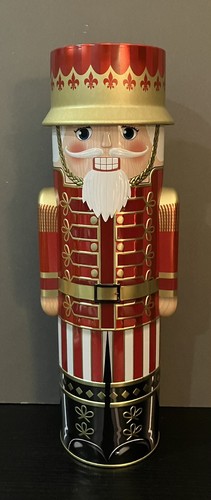 Silver Crane Co. 12” Red Nutcracker Tin Empty - Picture 1 of 9