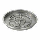 25" Stainless Steel Round Drop-In Fire Pit Pan & Burner by American Fireglass