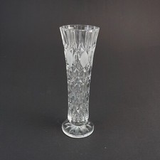 Blumenvase Glasvase Pressglas Wasserdicht Glas Transparent Blau H 21 cm 60er Jah