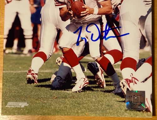 Hand SIGNED Ty Detmer 8x10 Photo - NFL Hologram - 49ers - BYU Heisman Winner - Picture 2 of 5