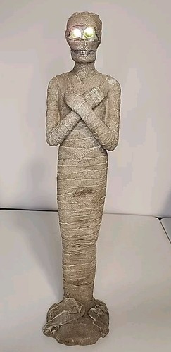 16,5" Harz Mumie mit leuchtenden Augen Halloween Figur - Bild 1 von 8